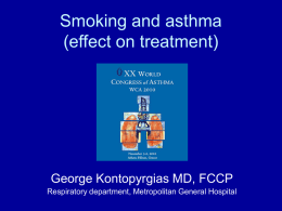 Smoking asthma (effect on treatment)