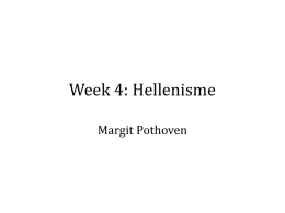 Week 4: Hellenisme