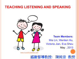 Teaching EFL Listening and Speaking