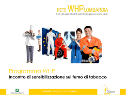 SLIDES PER INCONTRO DI SENSIBILIZZAZIONE