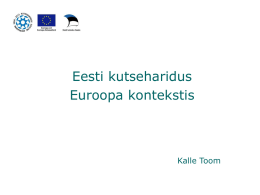 Eesti kutseharidus Euroopa kontekstis