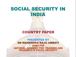 PENSION REFORMS IN INDIA