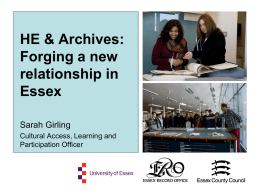 HE & Archives: Forging a new relationship in Essex