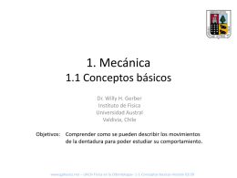 1. Mecánica 1.1 Conceptos básicos