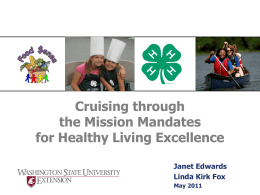 Cruising Through the Mission Mandates for Healthy living Excellence