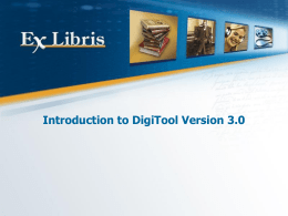 DigiTool 3.0 - Introduction