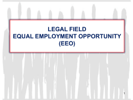 Legal Field (Equal Employment Opportunity)
