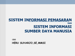 Sistem Informasi Manajemen Pertemuan 13