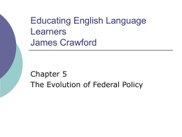 Educating English Language Learners James Crawford