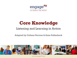 Core Knowledge Language Arts - Supporting a Comprehensive