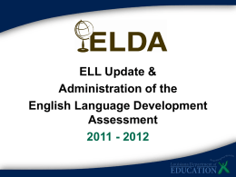 Why ELDA? - Louisiana Department of Education