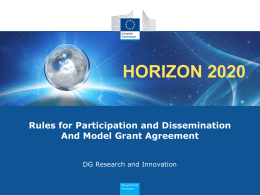 Horizon 2020 model Grant Agreement