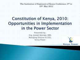 - The Institution of Engineers of Kenya