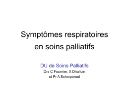 Symptômes respiratoire en soins palliatifs