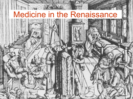 Medicine in the Renaissance