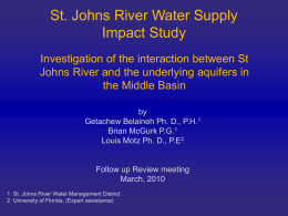 Investigation of the Interaction Between the St. Johns River and the