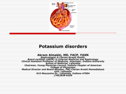 REGULATION OF BODY POTASSIUM