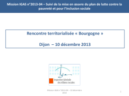 Diaporame IGAS - DRJSCS Bourgogne
