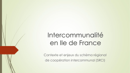 Intercommunalité en Ile de France
