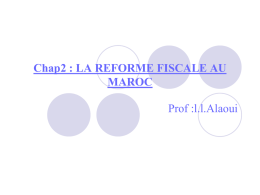 Section I : Ajustement et réforme fiscale