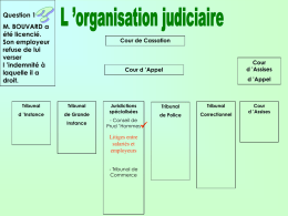 L `organisation judiciaire