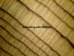 Detrending with ARSTAN - The Laboratory of Tree