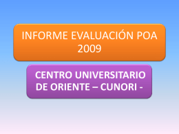 evaluacion poa 2009