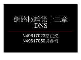 網路概論第十三章DNS