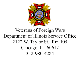 Pension Benefits - VFW Department of Illinois Service Office