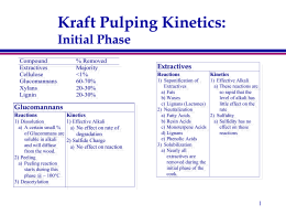 Kraft Pulping Kinetics