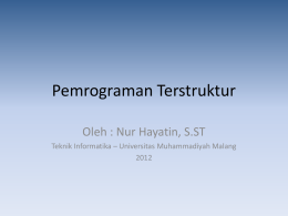 T1-Introduction - Universitas Muhammadiyah Malang