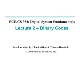Chapter 1 - PPT - Mano & Kime - 3rd Ed - ECE/CS 352 On
