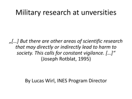 Military research at universities
