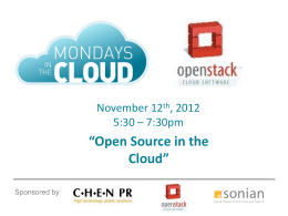 Open Source in the Cloud