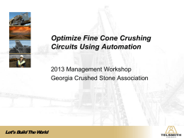 Using Automation in Fine Cone Crushing Circuits