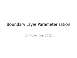 Boundary Layer Parameterization Principles