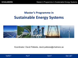 Sustainable energy systems