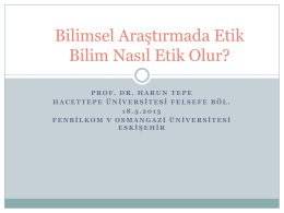 Etİk ve İnsan haklarI - Osmangazi Üniversitesi