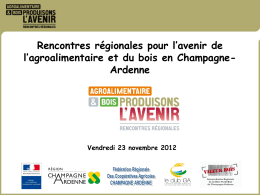 Presentation du 23 novembre 2012 - DRAAF Champagne