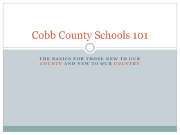 the cobb county school community
