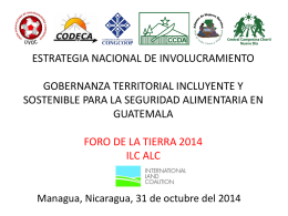 ENI Guatemala ESTRATEGIA NACIONAL: GOBERNANZA