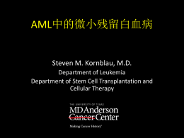 Minimal Residual Disease in AML