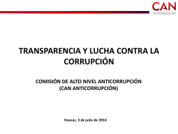 Transparencia y lucha contra la corrupción