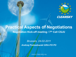 Negotiations Practical Hints