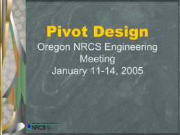 Pivot Irrigation System Design
