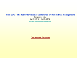 ppt - 16th IEEE International Conference on Mobile Data Management