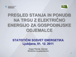 pregled stanja in ponudb na trgu z električno energijo za