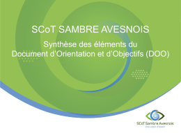 DOO juin 2013 - SCoT Sambre Avesnois