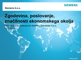 Predstavitev družbe Siemens d.o.o.