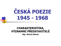 česká poezie 1945